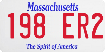 MA license plate 198ER2