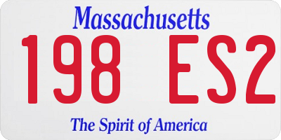 MA license plate 198ES2