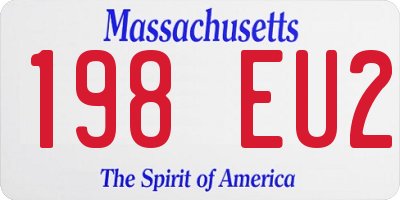 MA license plate 198EU2