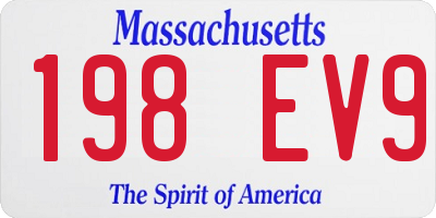 MA license plate 198EV9