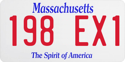 MA license plate 198EX1