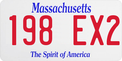 MA license plate 198EX2