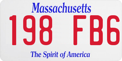 MA license plate 198FB6