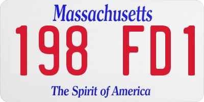 MA license plate 198FD1