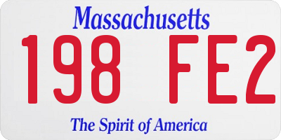 MA license plate 198FE2