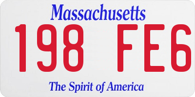 MA license plate 198FE6