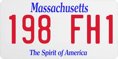 MA license plate 198FH1