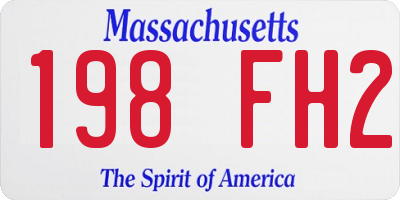 MA license plate 198FH2
