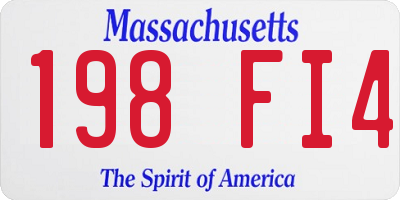 MA license plate 198FI4