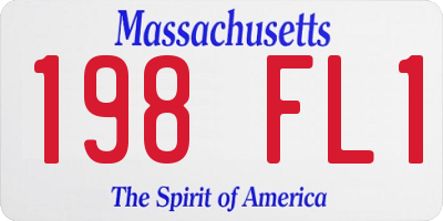 MA license plate 198FL1