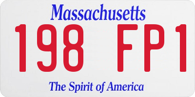 MA license plate 198FP1