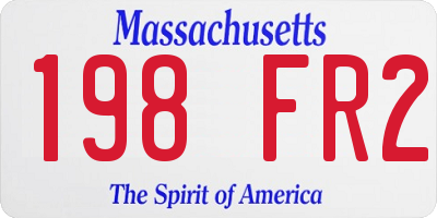 MA license plate 198FR2