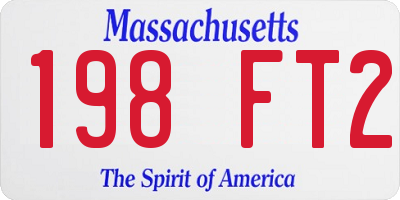 MA license plate 198FT2