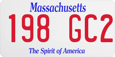 MA license plate 198GC2