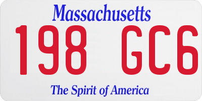 MA license plate 198GC6