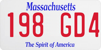 MA license plate 198GD4