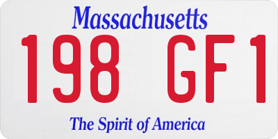 MA license plate 198GF1