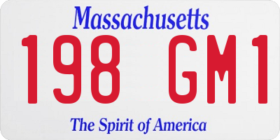 MA license plate 198GM1