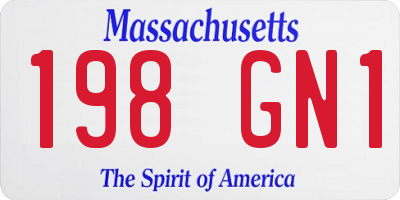 MA license plate 198GN1