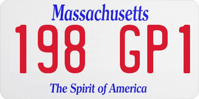 MA license plate 198GP1