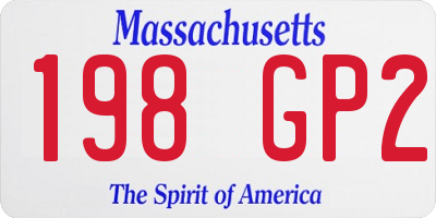 MA license plate 198GP2
