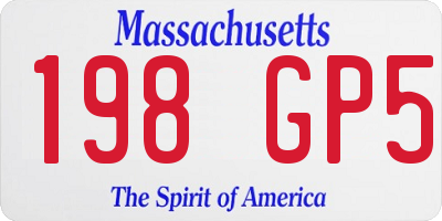 MA license plate 198GP5