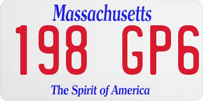 MA license plate 198GP6