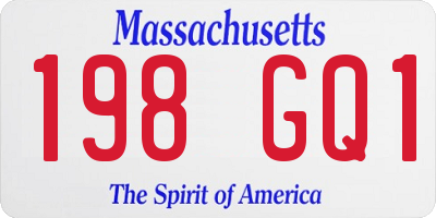 MA license plate 198GQ1