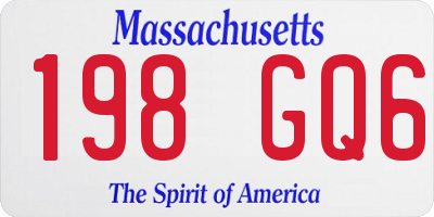 MA license plate 198GQ6