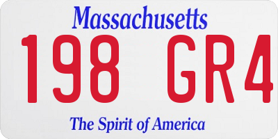 MA license plate 198GR4