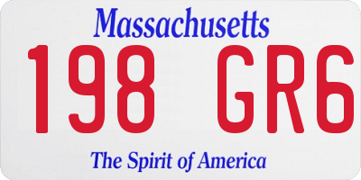 MA license plate 198GR6