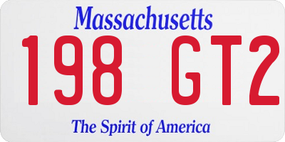 MA license plate 198GT2