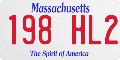 MA license plate 198HL2