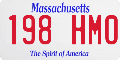 MA license plate 198HM0