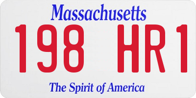 MA license plate 198HR1