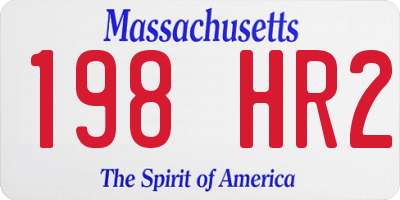 MA license plate 198HR2