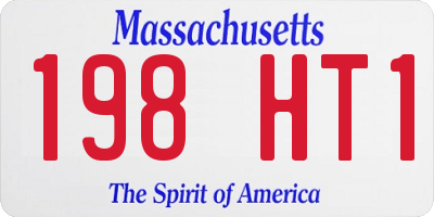MA license plate 198HT1