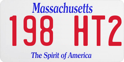 MA license plate 198HT2