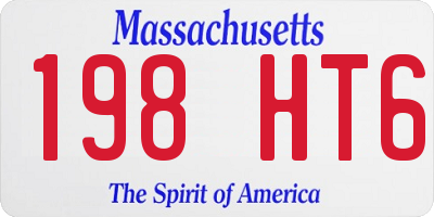 MA license plate 198HT6