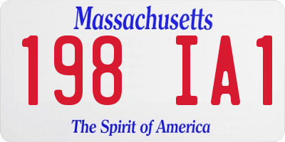 MA license plate 198IA1