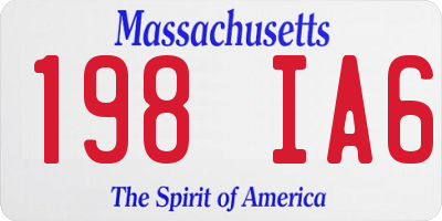MA license plate 198IA6