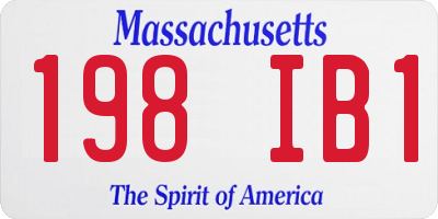MA license plate 198IB1