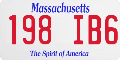 MA license plate 198IB6