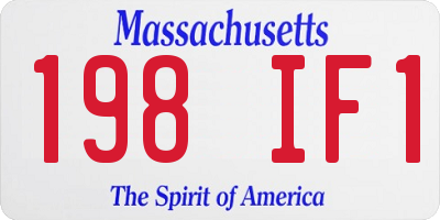 MA license plate 198IF1