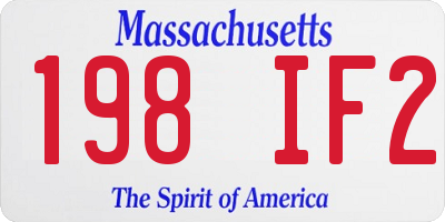 MA license plate 198IF2