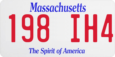 MA license plate 198IH4