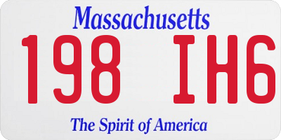 MA license plate 198IH6