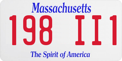 MA license plate 198II1