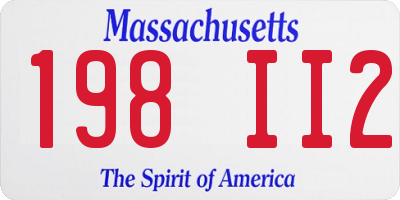 MA license plate 198II2