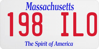 MA license plate 198IL0